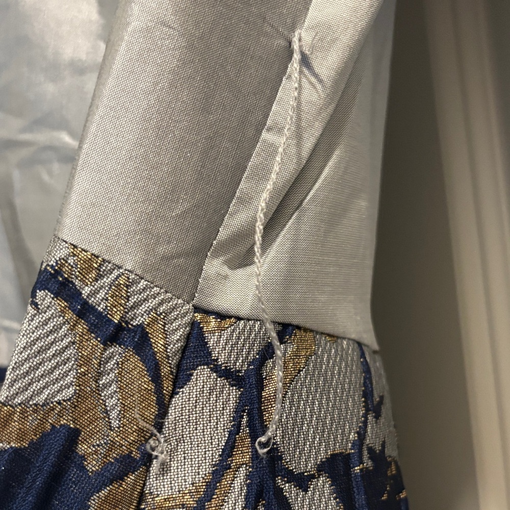 NWT Rickie Freeman Teri Jon taffeta floral front-button cocktail dress, Size 8 - Picture 11 of 15